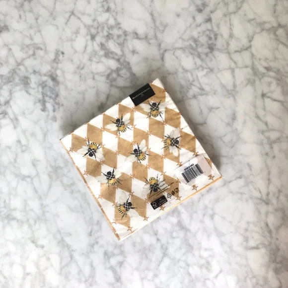 Mackenzie Childs Queen Bee Dinner Paper Napkins - Picture 3 of 3